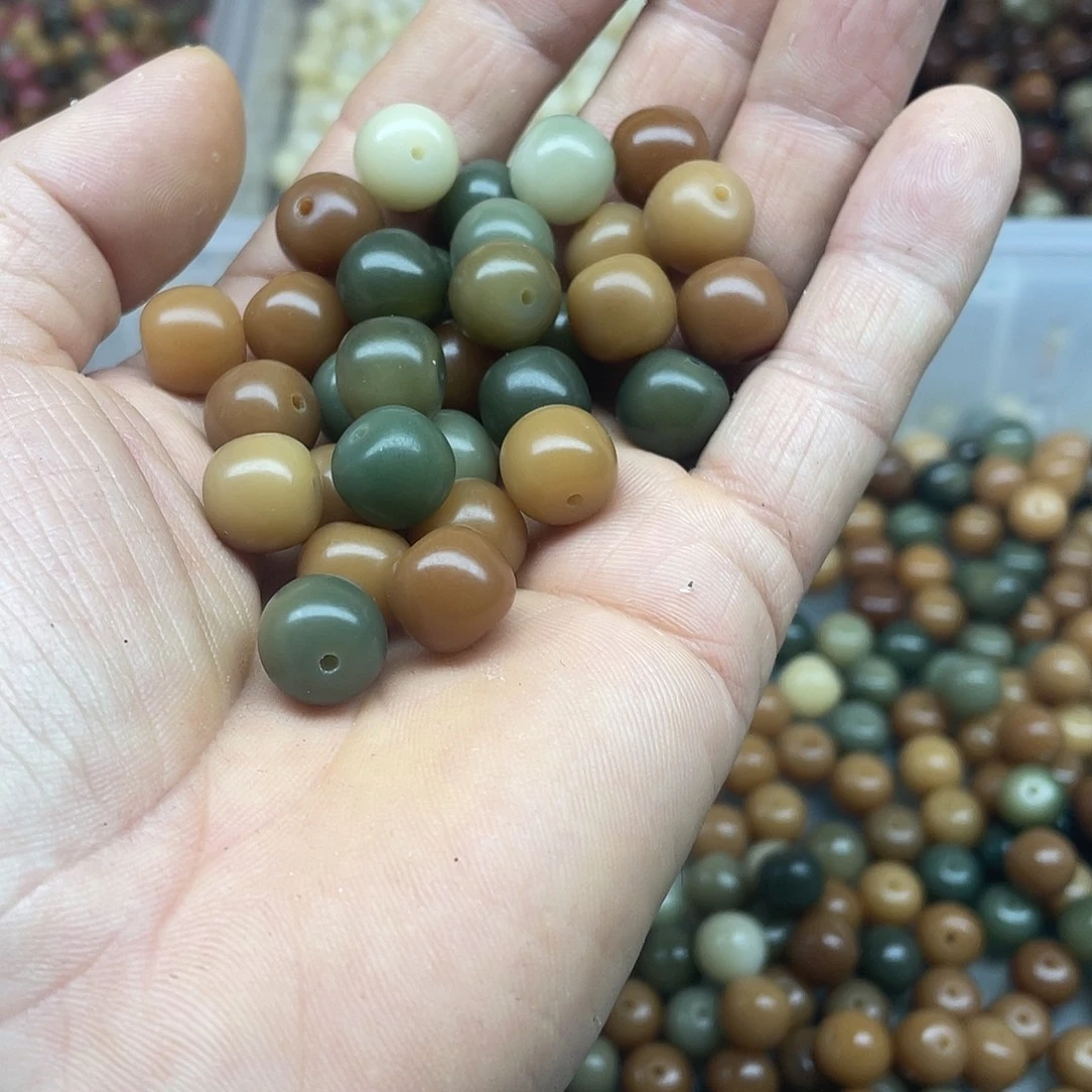 白玉菩提吊坠12精品非料干磨多宝桶30颗➕灯牌宠30颗