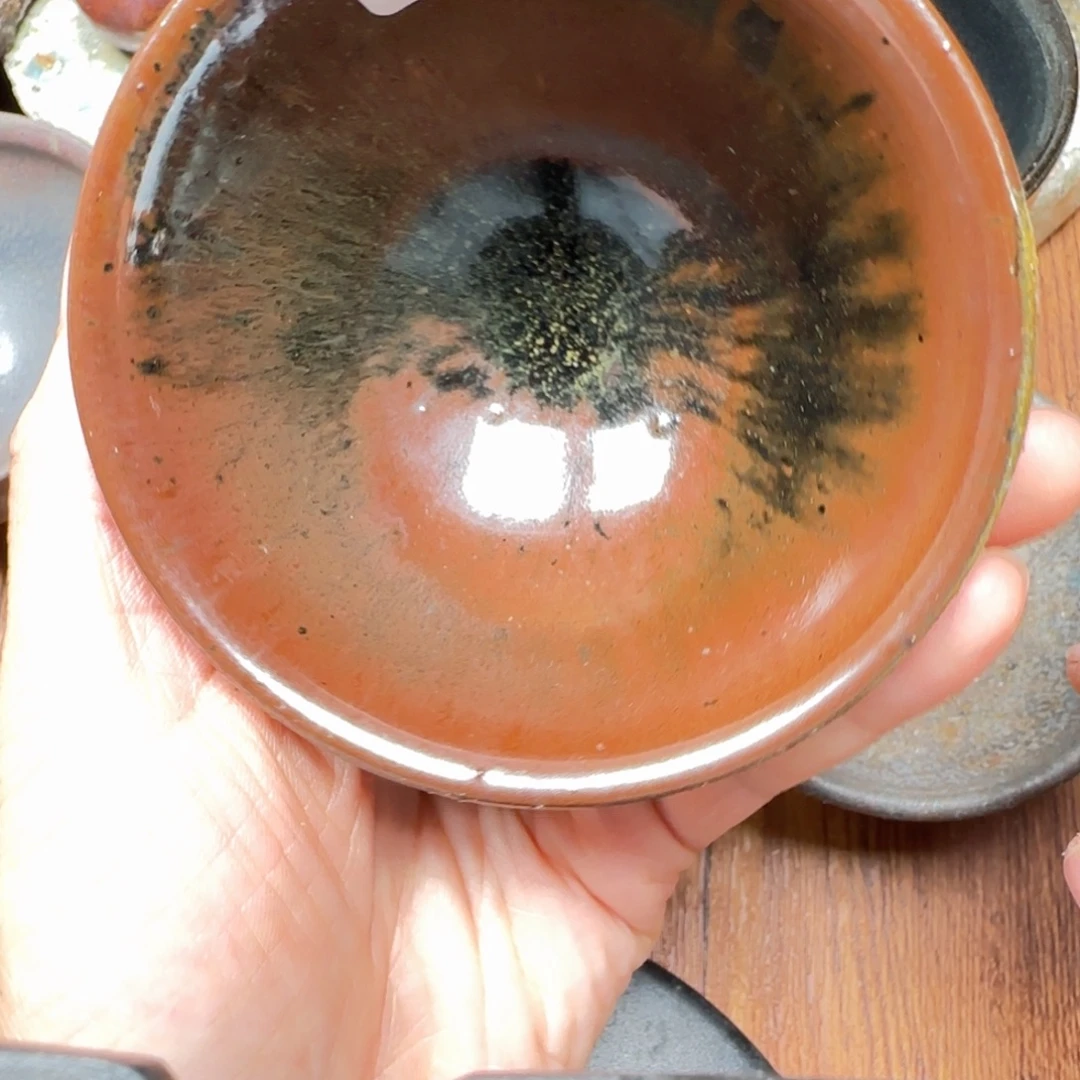 柴烧建盏茶盏茶杯552