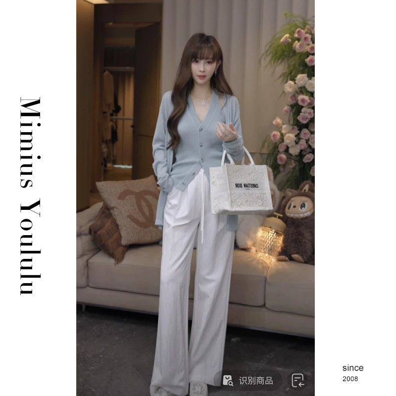 【mimius】L 极简慵懒垂感高腰百搭抽绳休闲裤 G03537