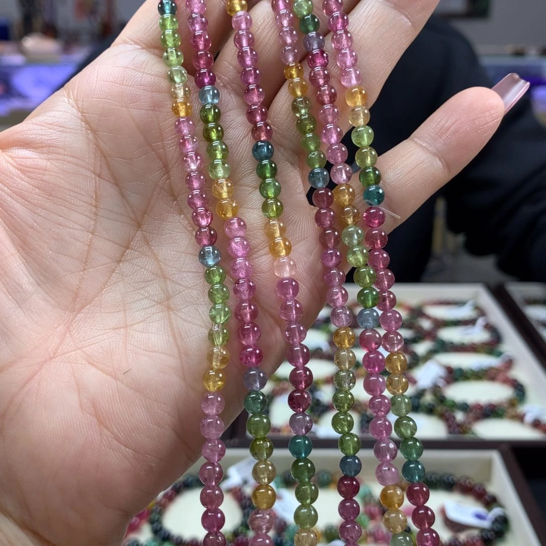 碧玺手链未镶嵌多样性发其一条4.5毫米左右