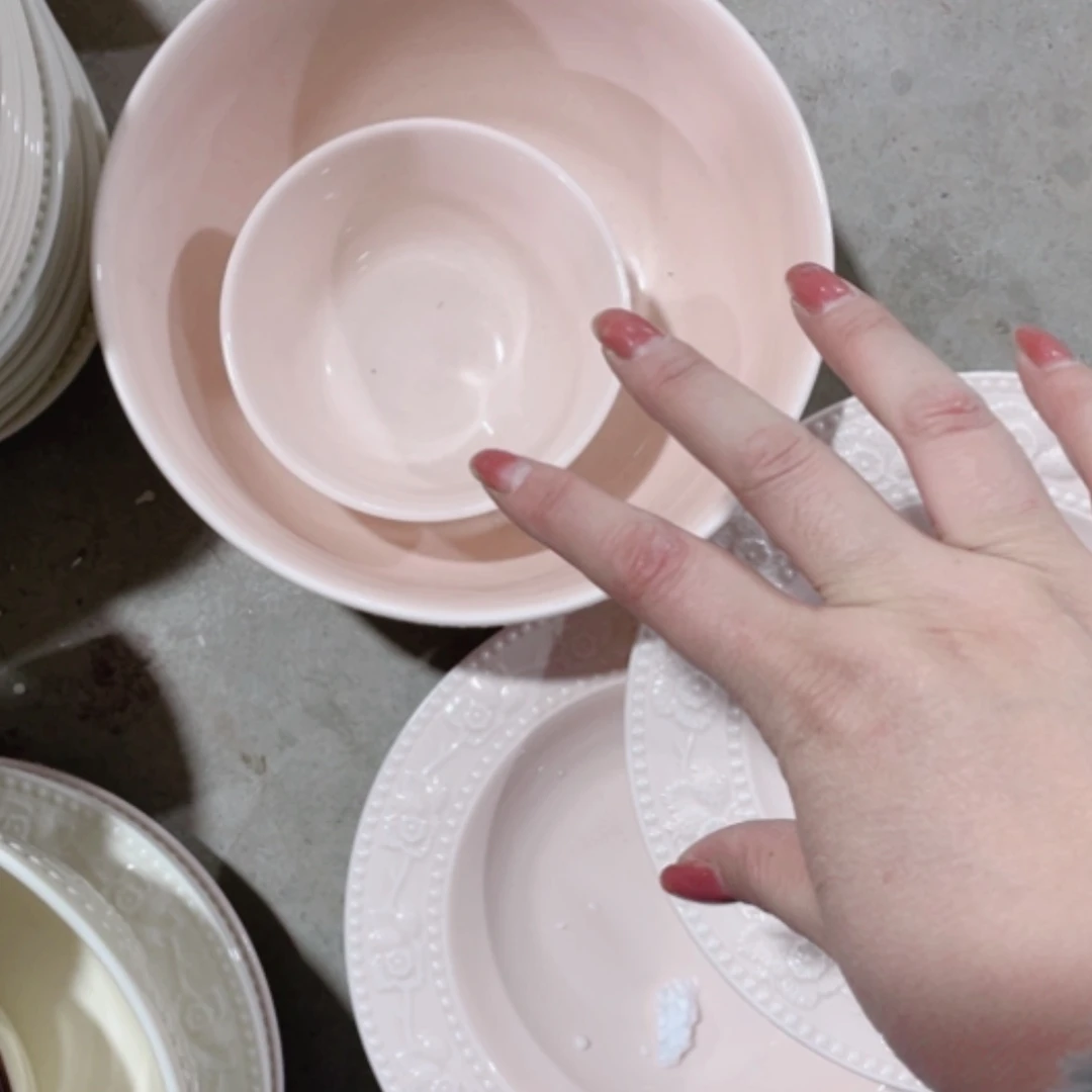 【闪购商品】陶瓷杯碟盘碗微瑕完美主义的鱼拍2碗1汤1圆1深