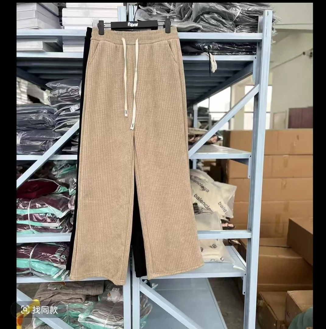 秋冬直筒裤高腰休闲裤休闲阔腿裤（圆点）