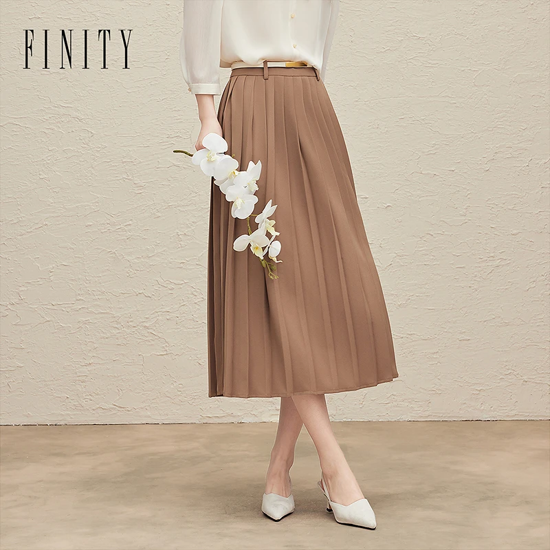 【粉丝专享】FINITY 新品半身裙显瘦气质高腰时尚 F21X6C05Q2