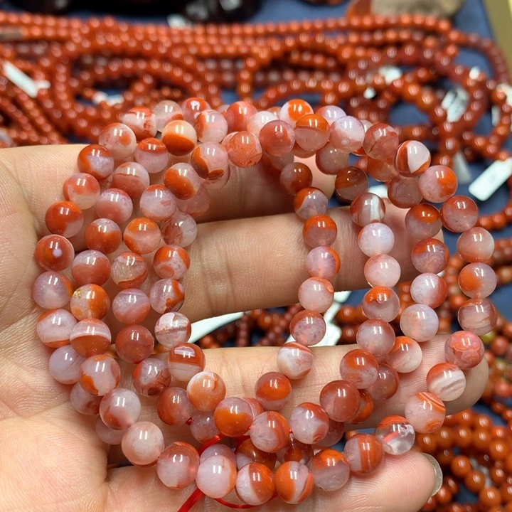 南红玛瑙手串未镶嵌7m m