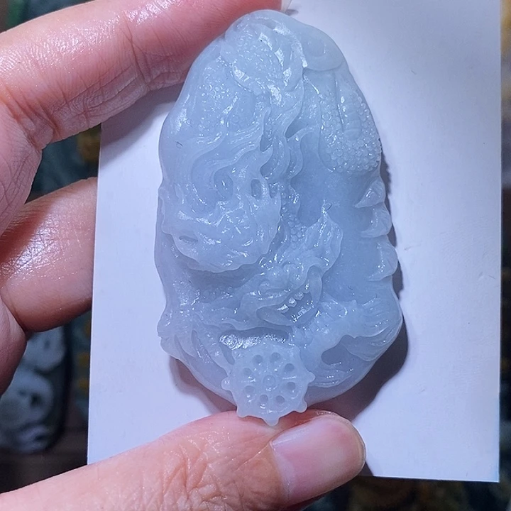 定制翡翠未镶嵌龙牌
