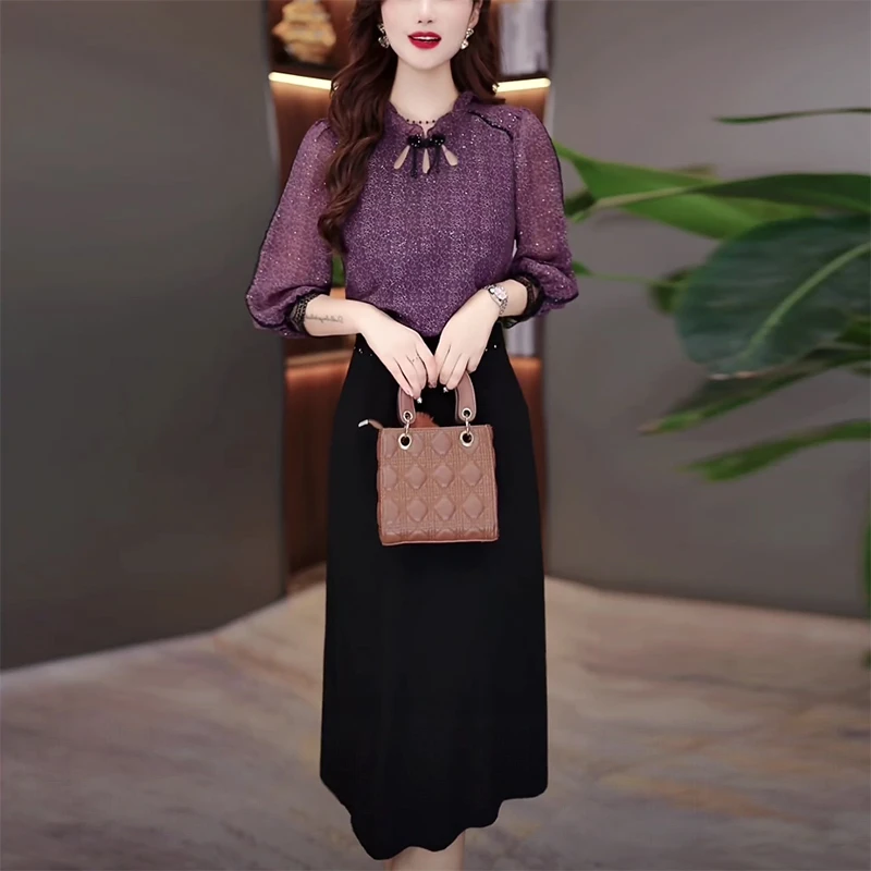 优雅时尚气质减龄修身显瘦洋气大气上档次妈妈装轻熟上档次连衣裙