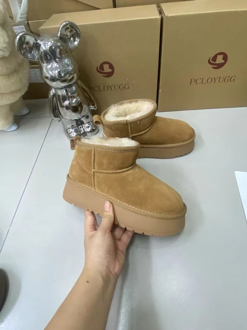 秋冬季加绒保暖厚底防滑休闲雪地靴