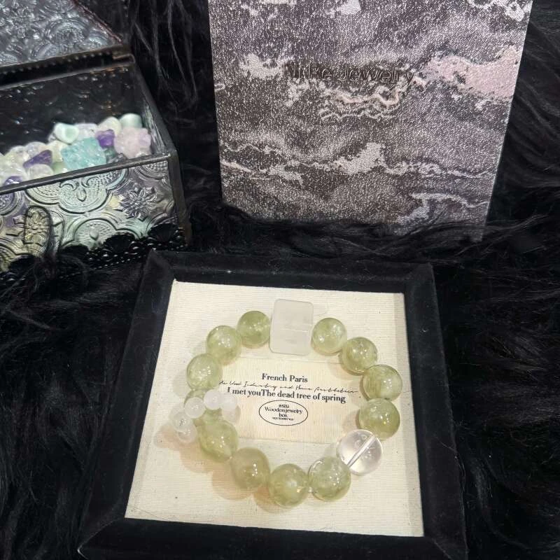 绿祖母晶白水晶丨天然水晶手串