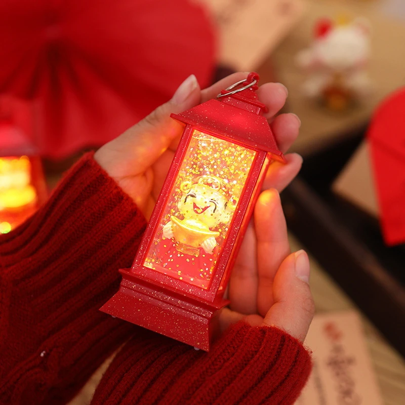 新年注水招财灯小夜灯发光聚财氛围灯桌面摆件生日礼物中式复古
