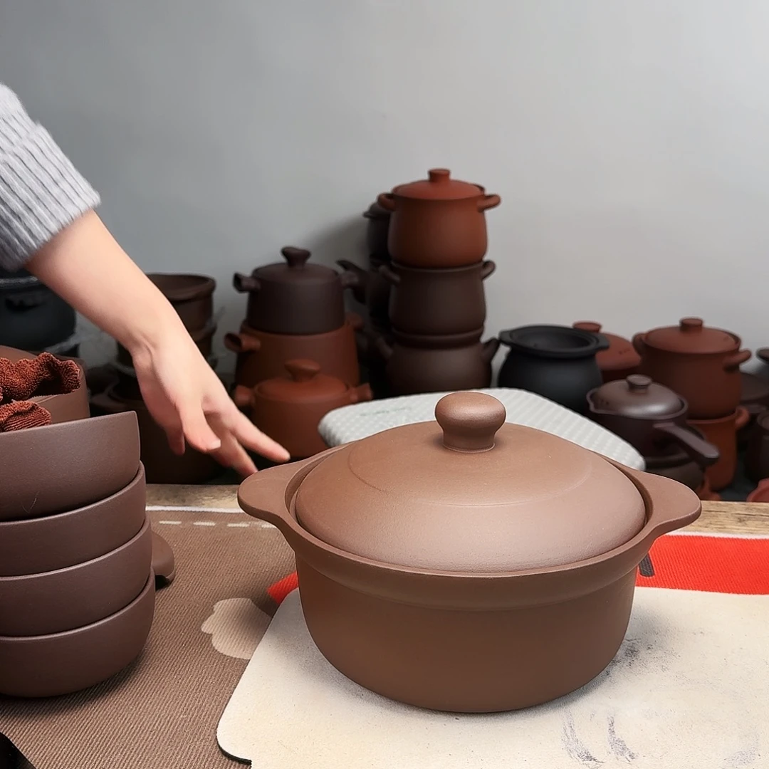 紫砂砂锅2升正品无暇