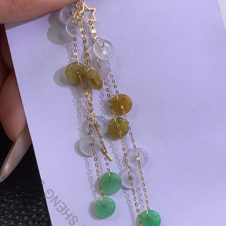 翡翠18K金镶嵌颈饰翡翠