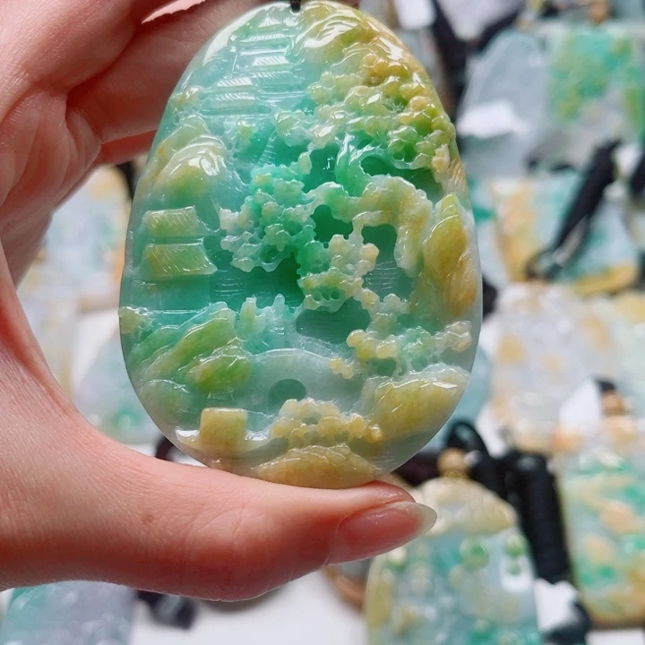 翡翠未镶嵌挂件挂件