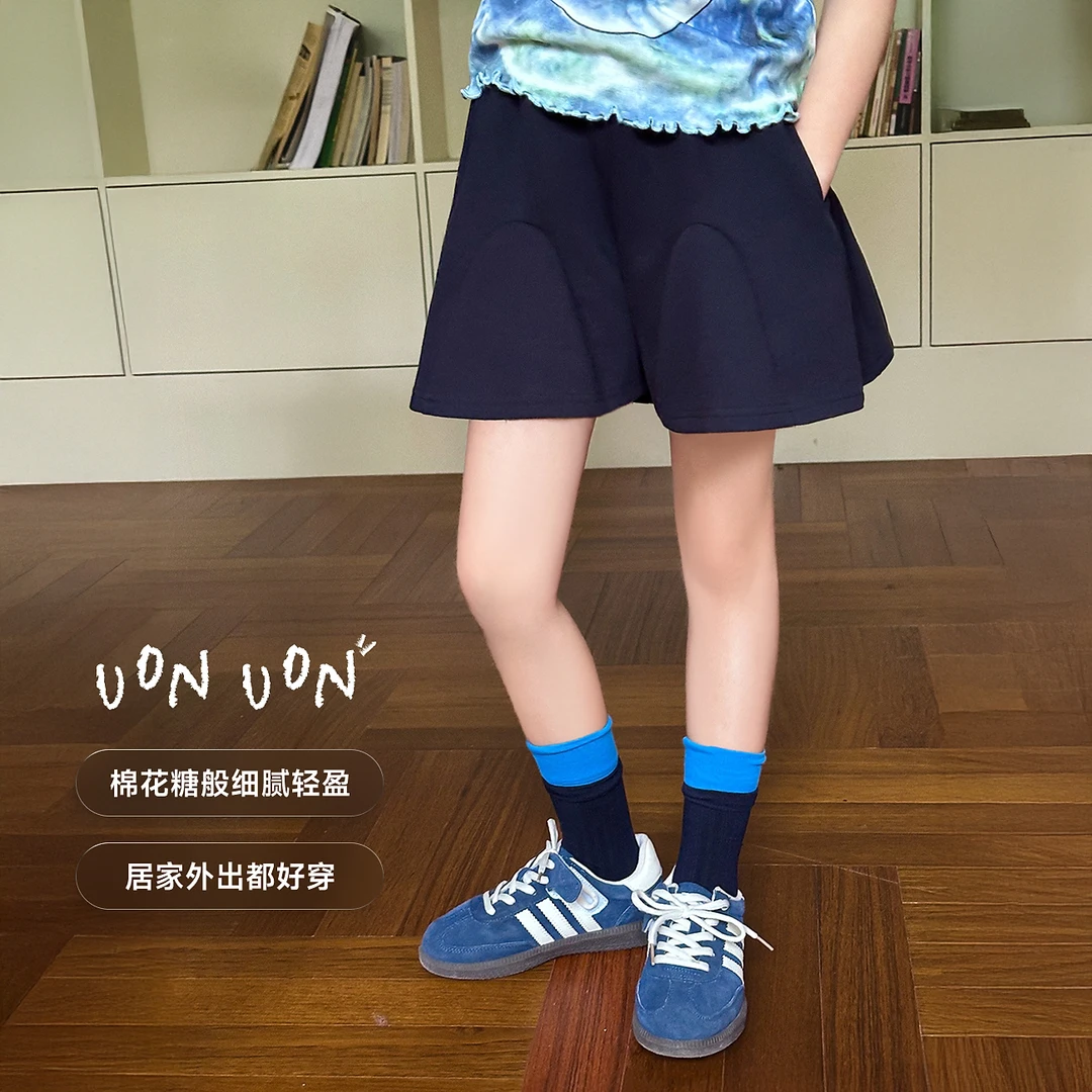 【奶皮裤】蓝小爸童装女童休闲短裤夏季新款百搭宽松舒适裤子