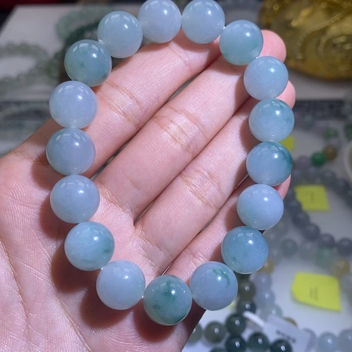 杰***c翡翠未镶嵌手链天然翡翠a货