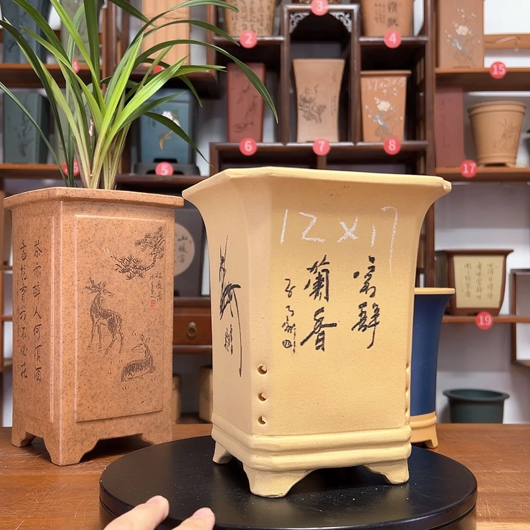 紫砂花盆周之夏精品紫砂花盆