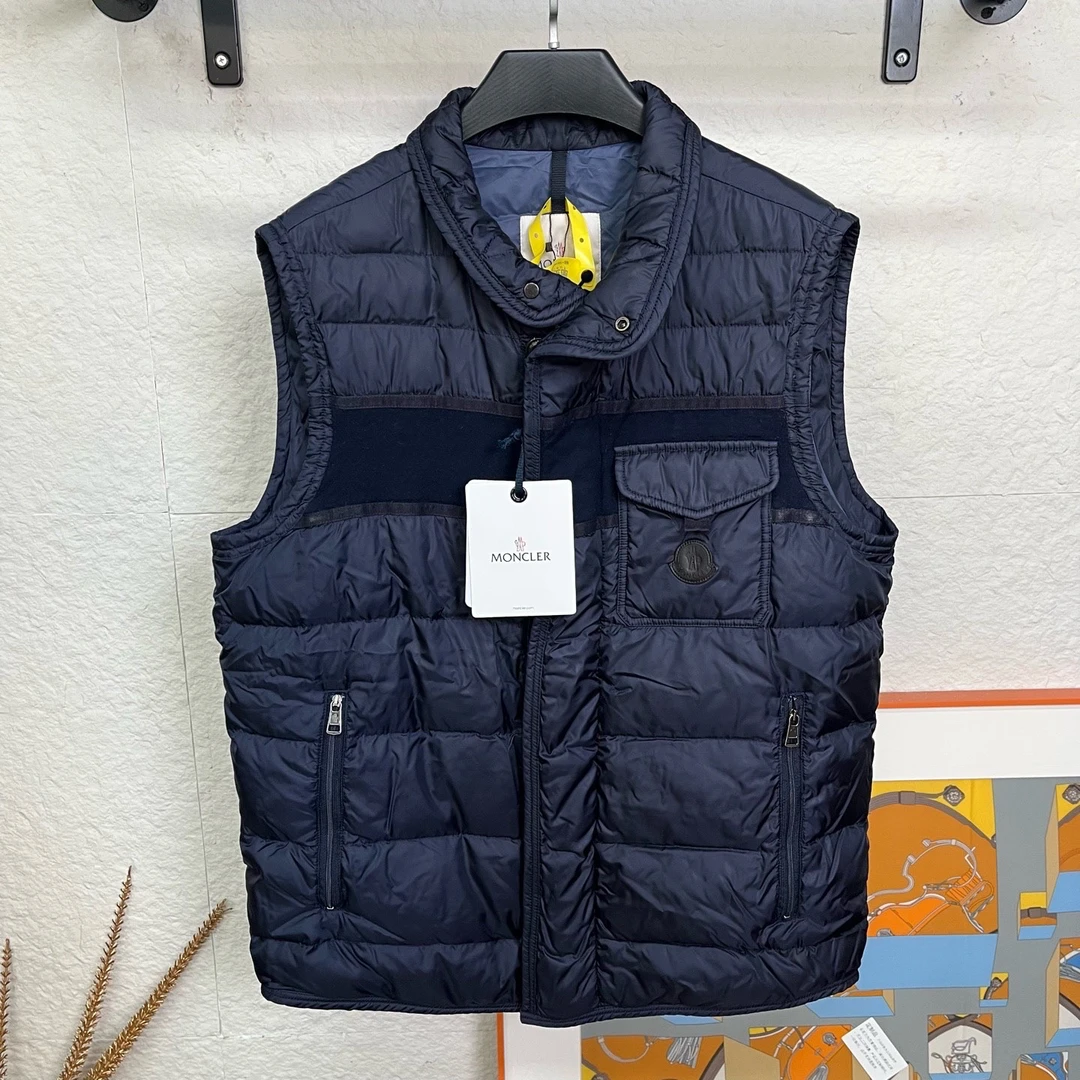 99新 MONCLER 老钱风马甲蓝色/4码/259127