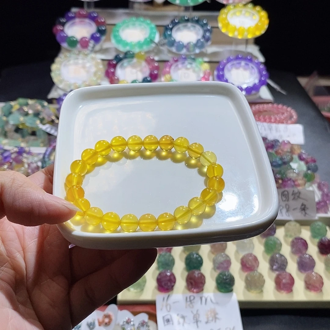 手链未镶嵌萤石高品黄金萤石8加