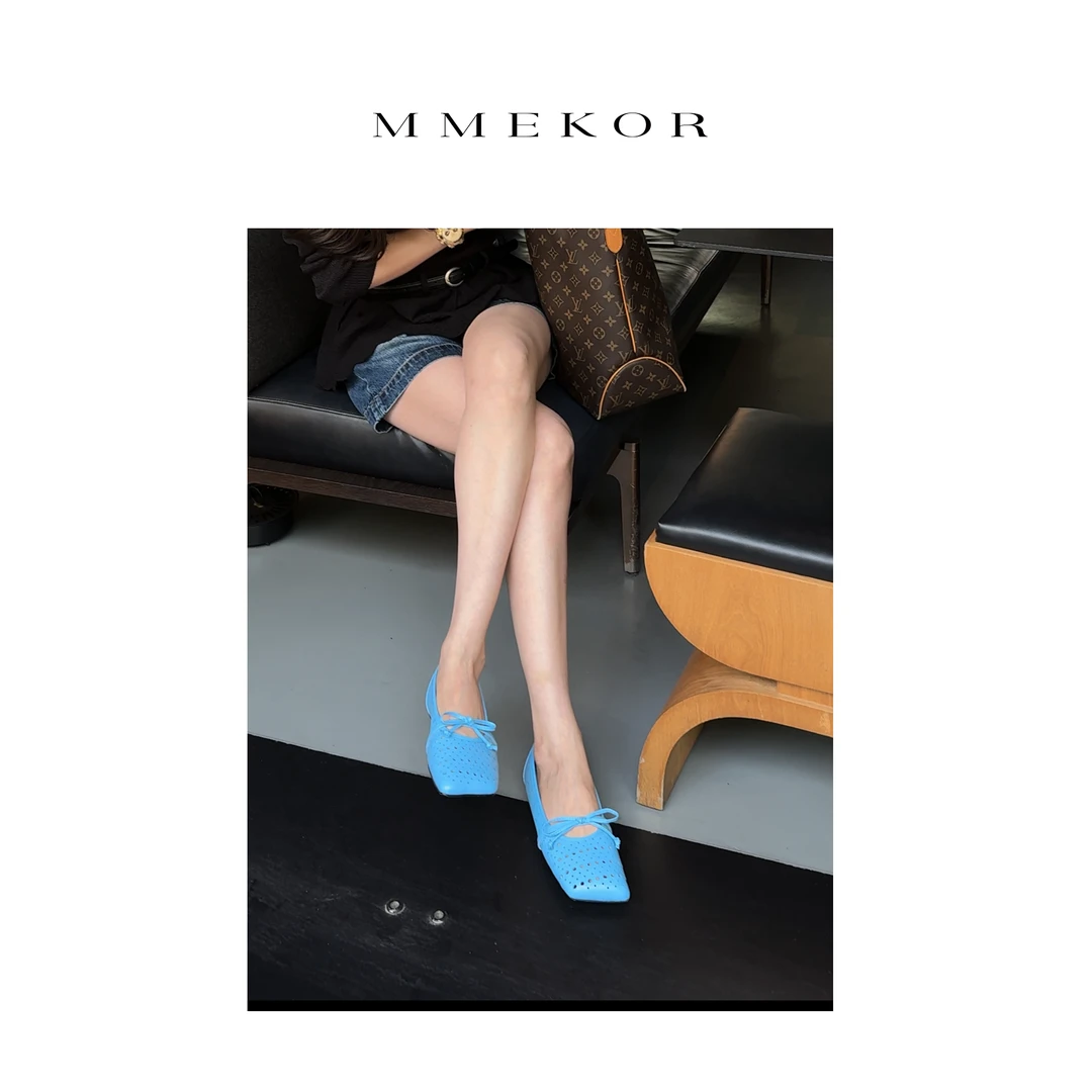 MMEKOR“方头芭蕾鞋”2025新款摩登街头时髦鞋子 25831