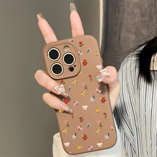 秋冬新款ins小碎花适用苹果16promax手机壳高级感轻奢iPhone15系