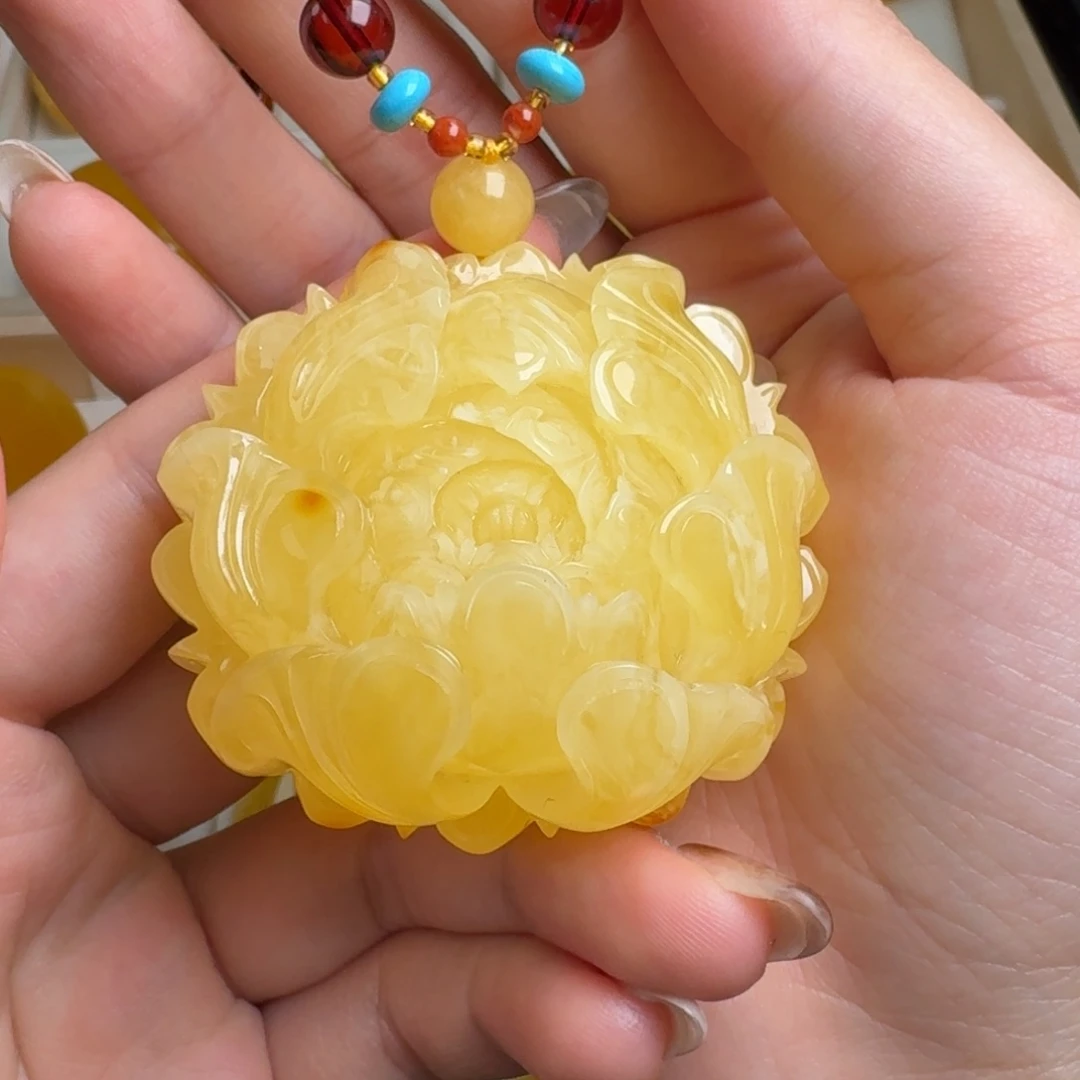 蜜蜡未镶嵌毛衣链无优化无烤色无补胶无覆膜无辐照无煮蜜