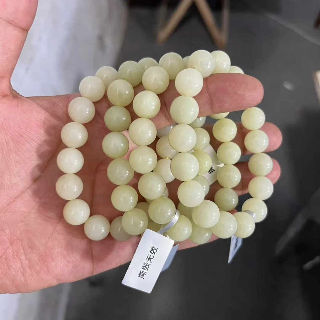 天然和田玉奶糖手串卡12左右多样性拍一发一