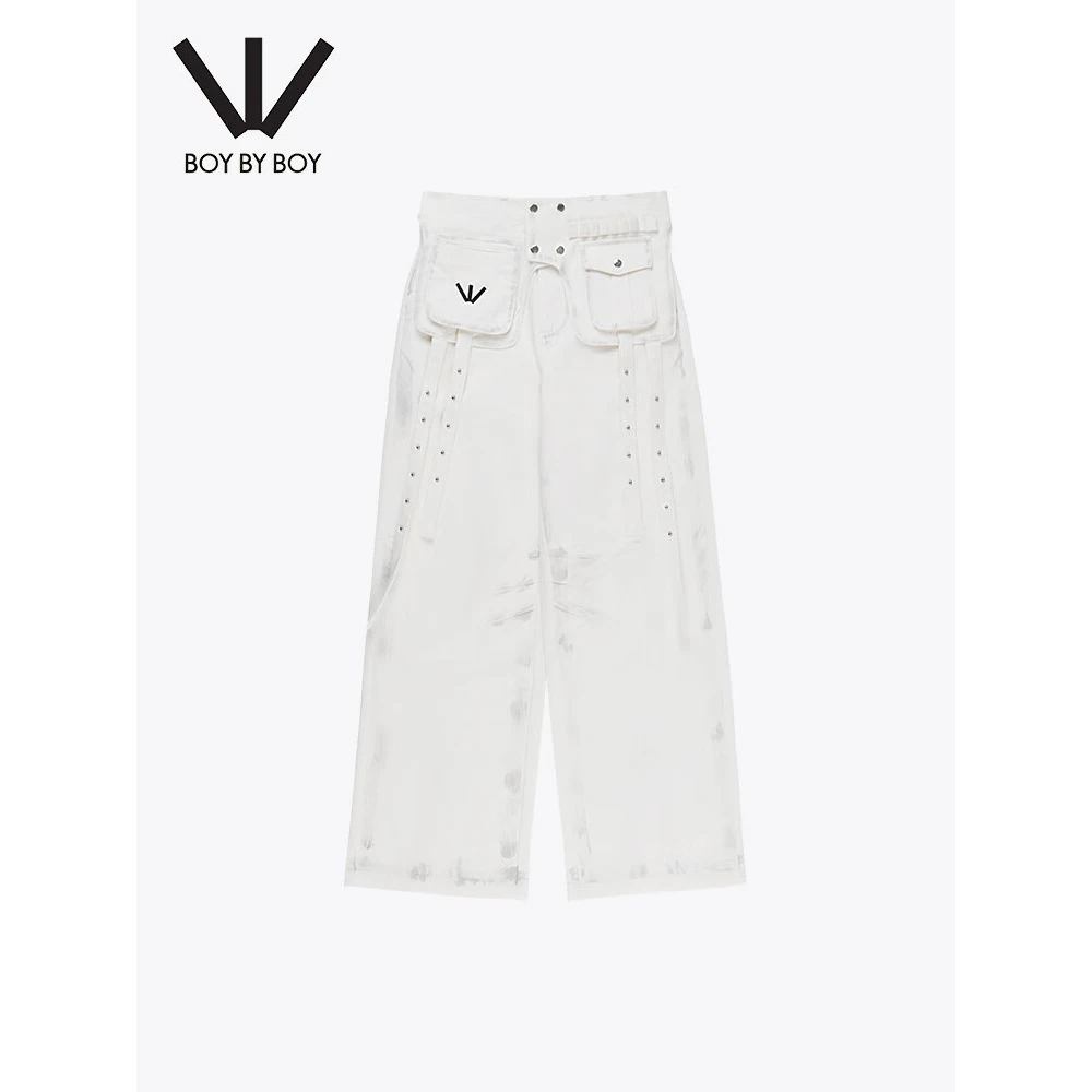 BOY BY BOY2025秋季薄款直筒裤潮牌女装休闲裤休闲运动长裤W34016