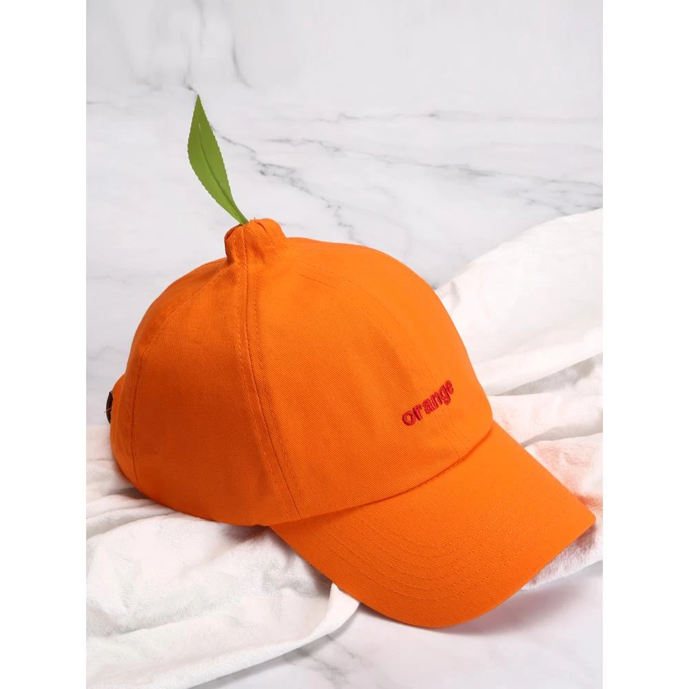原创橘子棒球帽子女春夏天百搭设计师款小众搞怪趣味桔子鸭舌帽男