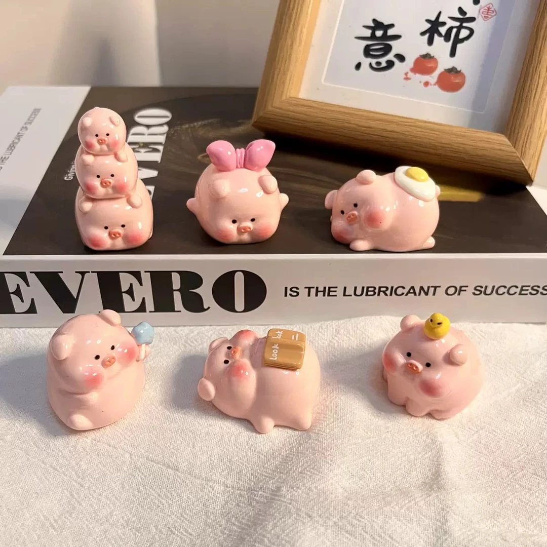 【许愿对碰】粉色可爱小猪diy摆件