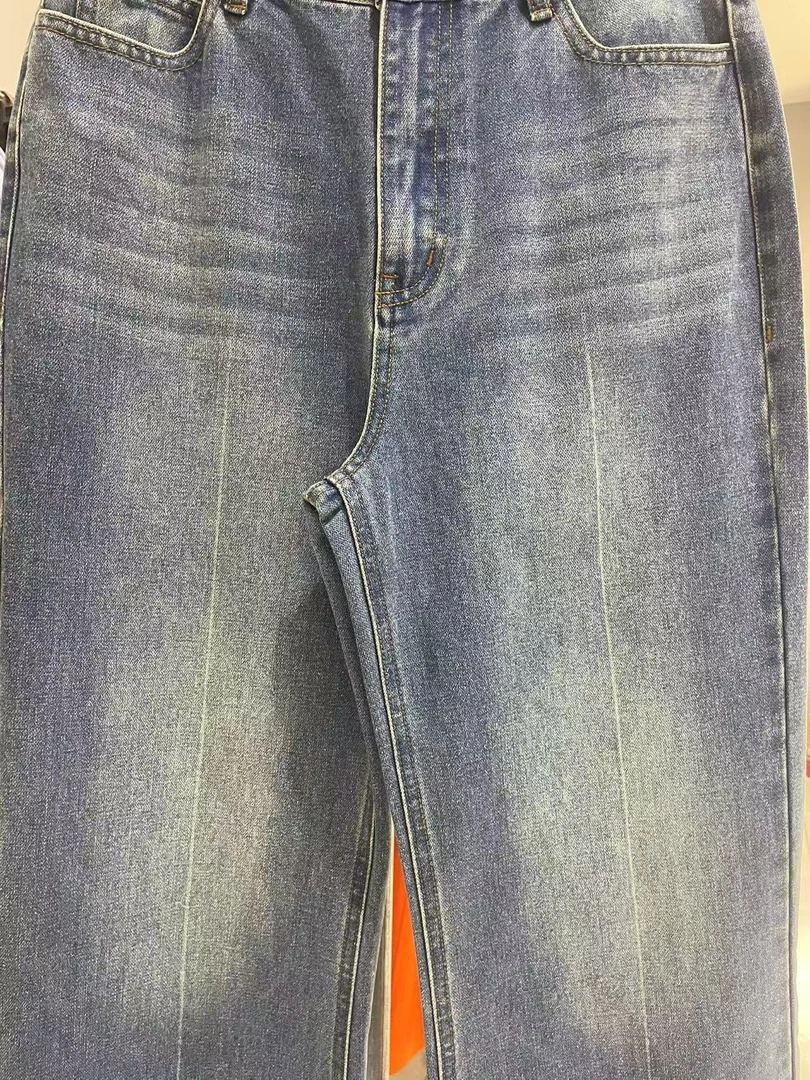 [富贵] 时尚女装夏季百搭牛仔甄选蓝色牛仔裤 ZK095