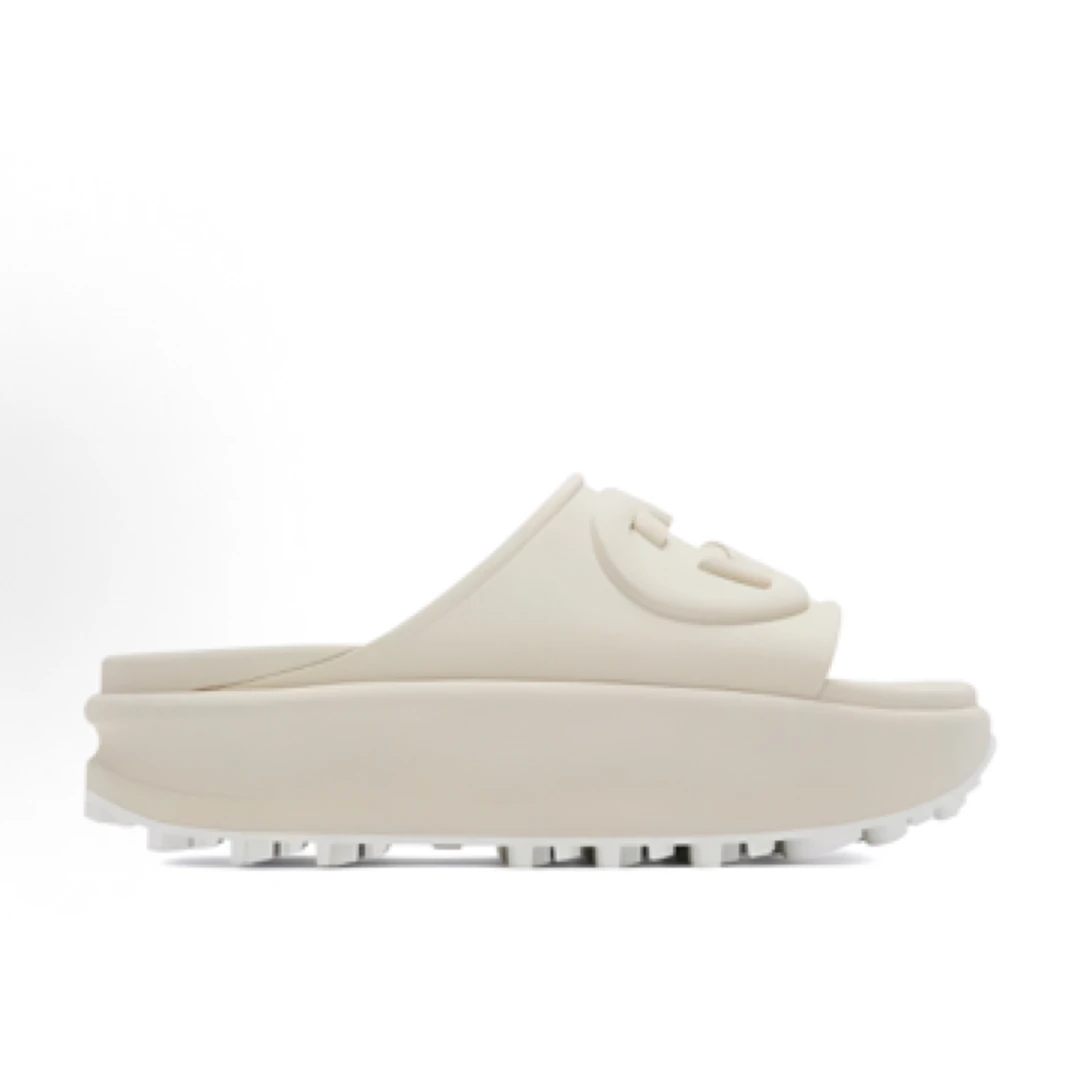 未使用 GUCCI/古驰 古驰厚底拖鞋白色