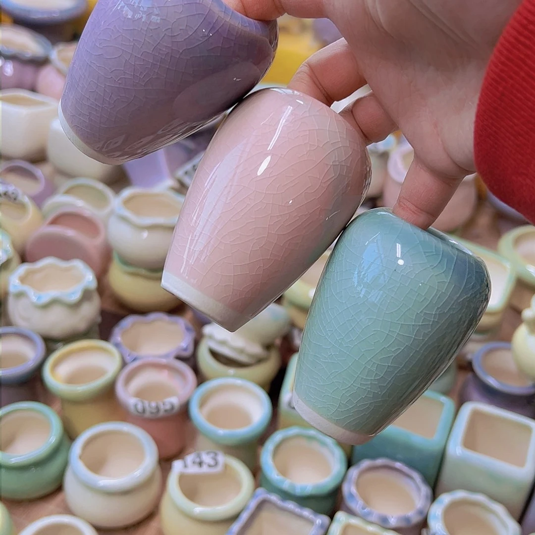 红陶陶瓷花盆当场满12包邮