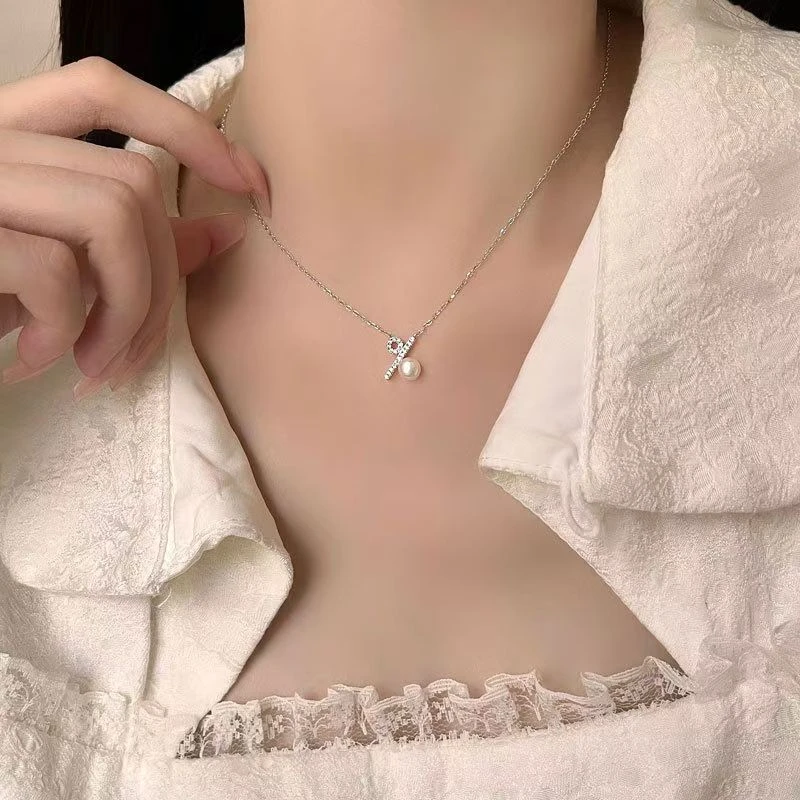 坠链均925银 百分比符号项链吊坠气质赫本风轻奢百搭通勤锁骨链女