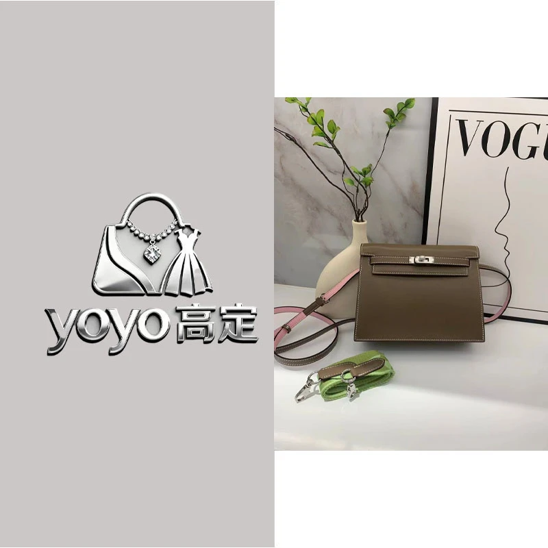 YOYO高定经典手工跳舞包牛皮真皮女包单肩双肩斜挎包轻奢大象灰