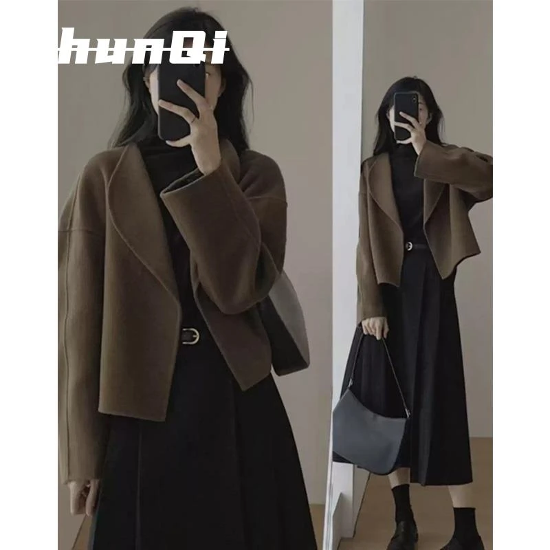 淳启早秋女装奶系穿搭温柔高级感一整套搭配小香风洋装子两件套潮