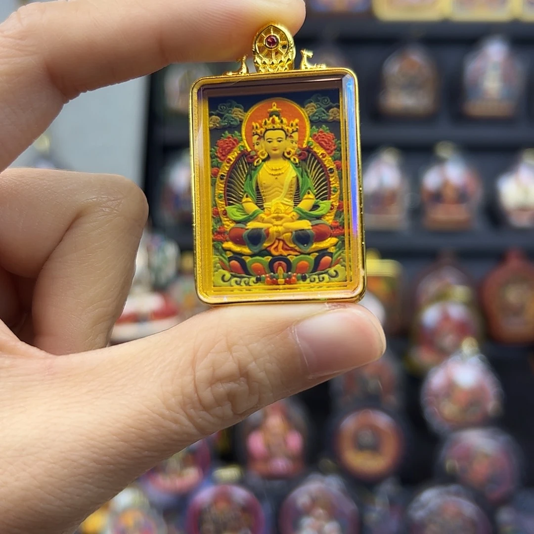 ⌓***)黄铜电镀古法彩绘大日不退不换