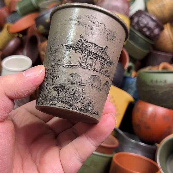 紫砂茶杯全手工紫砂主人杯