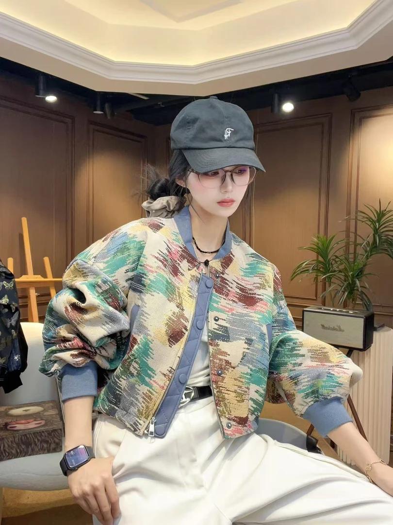 【千艺-Studio】“高光时刻”秋装海宁秋冬款短款网红设计师夹克外套