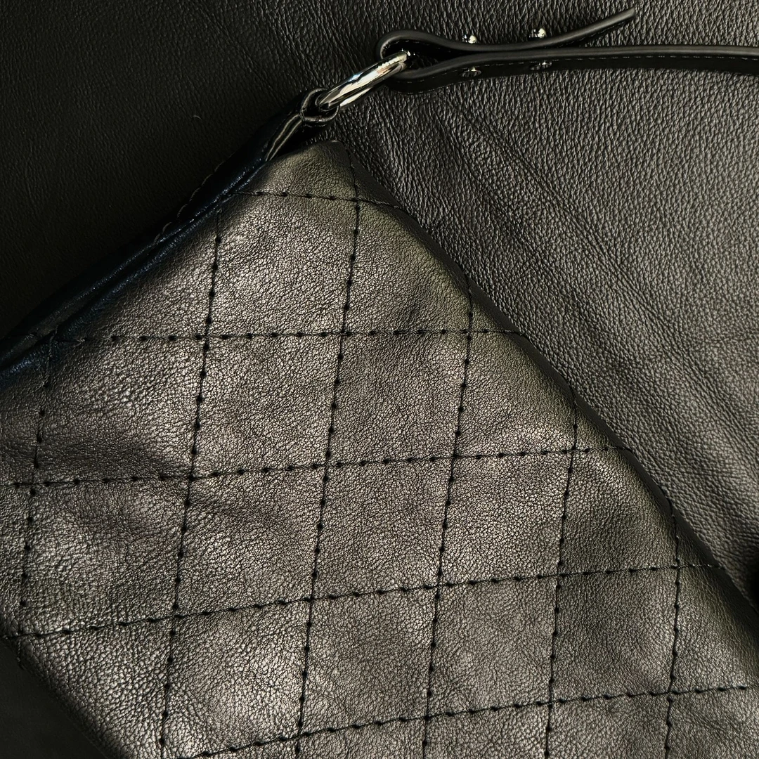 中古牛皮腋下包单肩