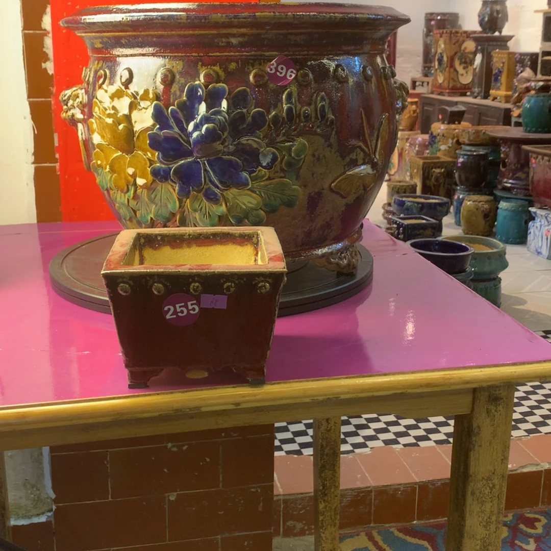 纯手工高温石湾盆清**客396255