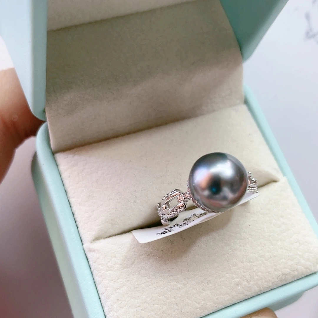 海水珍珠戒指银S925镶嵌