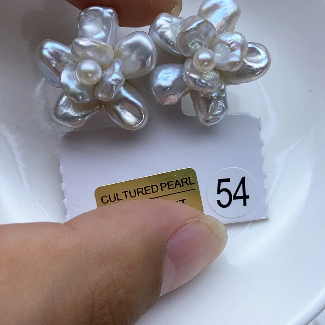 *****合金淡水珍珠耳钉