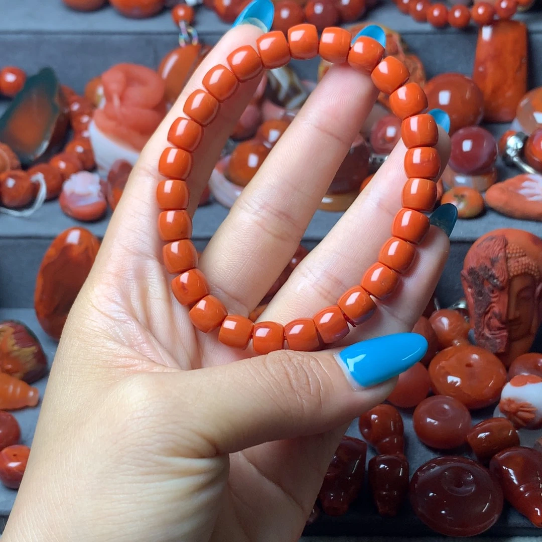 南红玛瑙未镶嵌配饰7.6mm