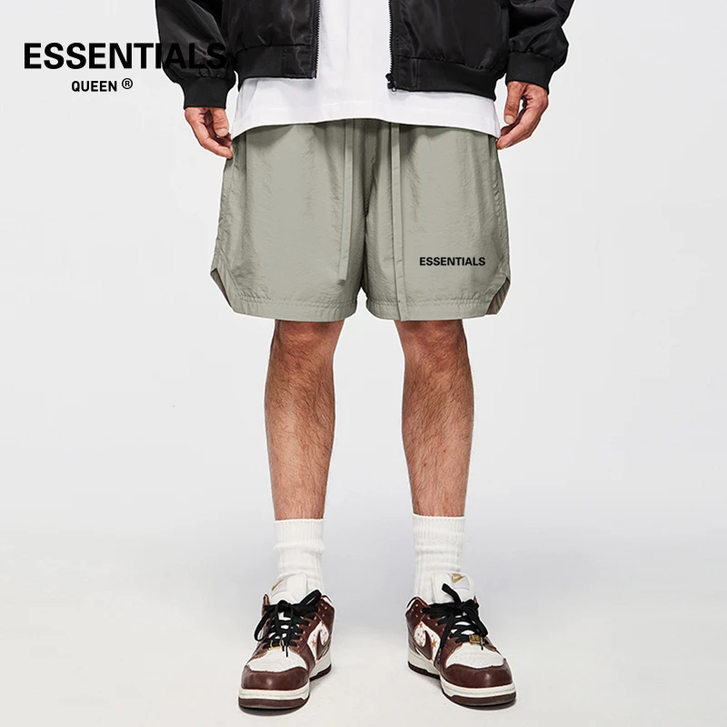 ESSENTIALS QUEEN2025夏季新款免烫速干短裤男宽松潮牌四分裤抗皱