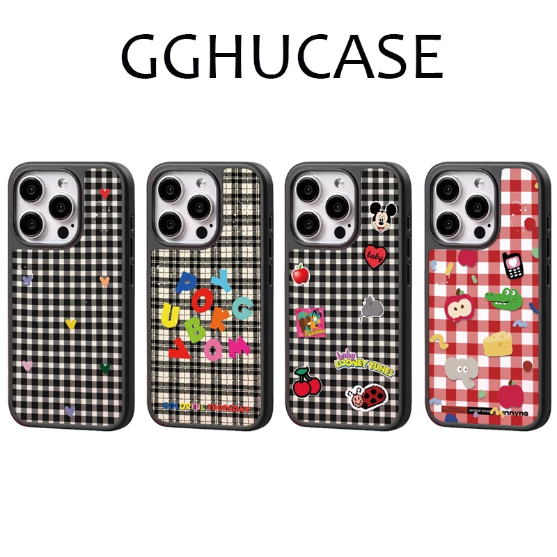 【GGHU】亲肤手感沙磁吸壳适用苹果16promax可爱15全包14卡通手机壳