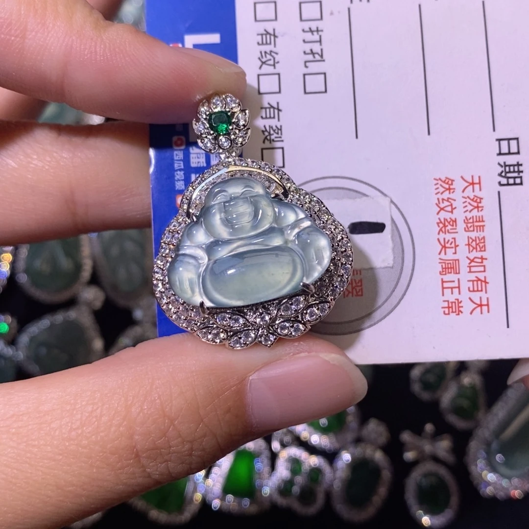 翡翠未镶嵌颈饰天然