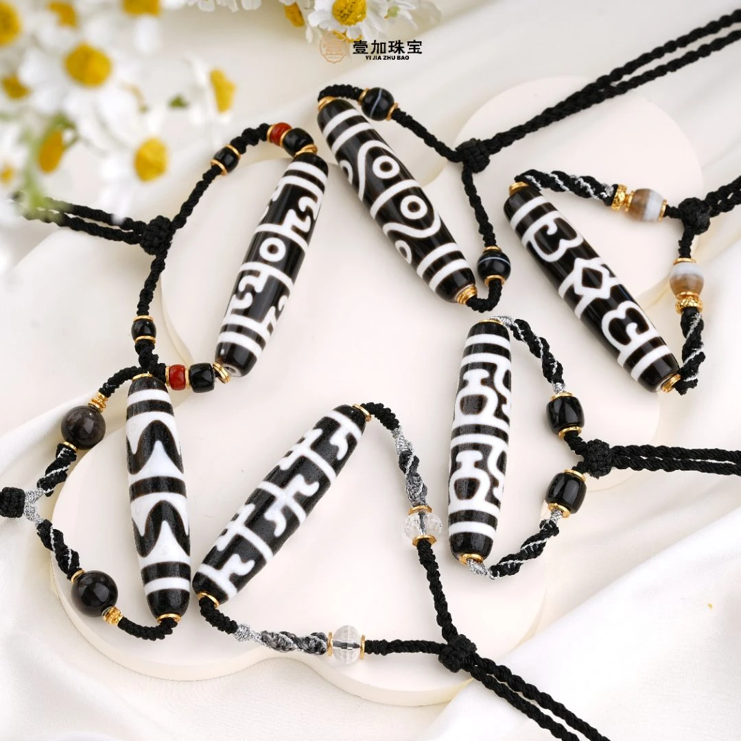 壹加小青|行运黑白项链系列多样性发一