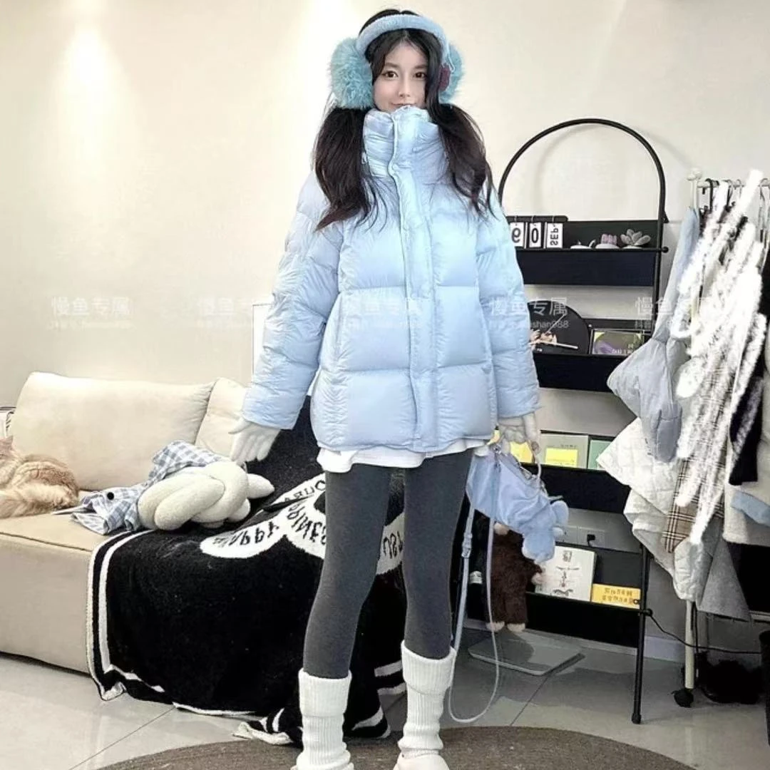 T轻奢泡芙气质龟背羽绒服女中长款冬款新款1388