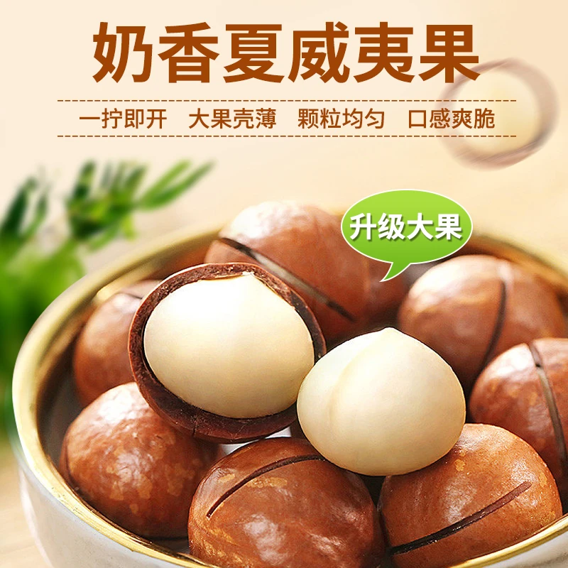 夏威夷果新货大颗粒健康零食香酥干果零食袋装营养健康2500g