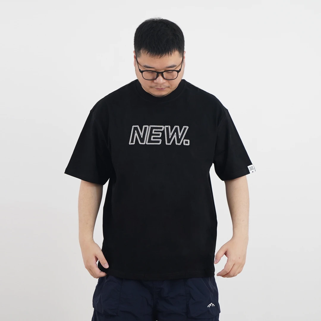 纯棉全棉。刺绣印花T恤男士短袖宽松胖子大码夏季新品SYJ-KDKT399