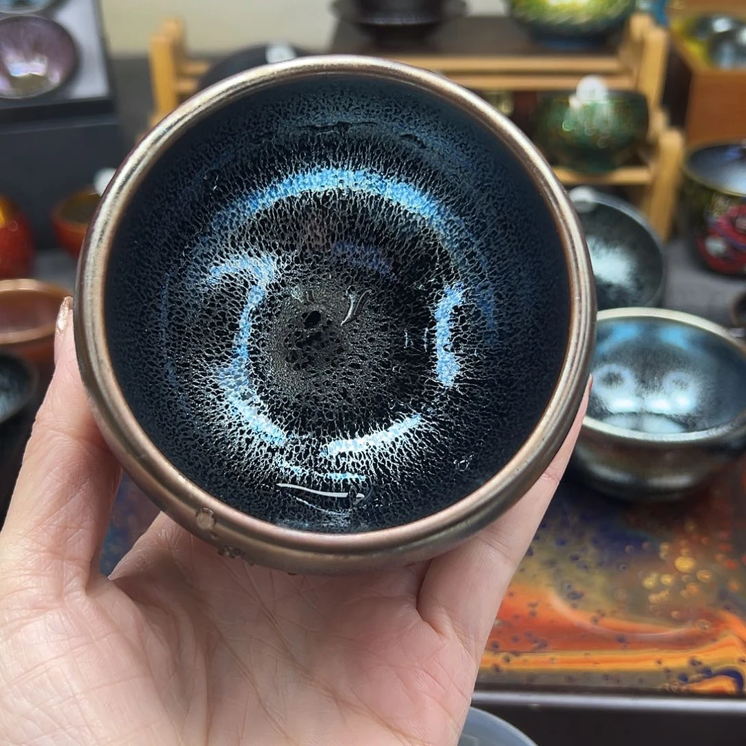茶盏蓝麒麟禅定手工